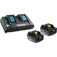 Ensemble de batterie au lithium-ion & chargeur &agrave; double port, 18 V, Lithium-ion Consource