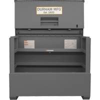 Boîte de rangement pour le chantier, style piano, 60-1/2" la x 34-3/4" p x 49-3/8" h, Gris Consource