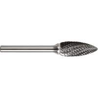 DRILLCO Magnum Double Cut Solid Carbide Burr, SF-1, 1/4" Dia., 5/8" Depth of Cut Consource