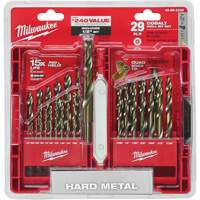 Red Helix Drill Bit Set, 29 Pieces, Cobalt Consource