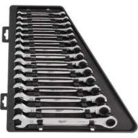 Ratcheting Wrench Set, Combination, 15 Pieces, Metric Consource