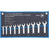 SCWS-10M Stubby Wrench Sets, Combination, 10 Pieces, Metric Consource