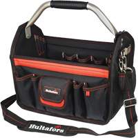 14" Open-Top Tool Carrier, Ballistic Polyester, Black/Red Consource