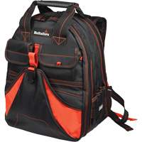 Deluxe Tool Backpack, Black/Red, Ballistic/Polyester Consource
