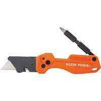 Folding Utility Knife With Driver, 1" Blade, Steel Blade, Plastic Handle Consource