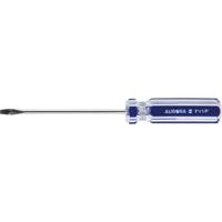 Blue Transparent Striped Slotted Screwdriver, 1/8" Tip, Round, Plastic Handle Consource