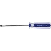Blue Transparent Striped Slotted Screwdriver, 3/16" Tip, Round, Plastic Handle Consource