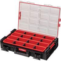 Arx X-Large Organizer with Long Bins, 23" x 15-1/5" x 5", Black Consource