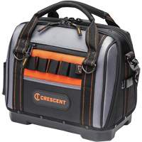 Sac ouvert de 14" pour outils d'ouvrier, Polyester, 32 pochettes, Noir/Gris Consource