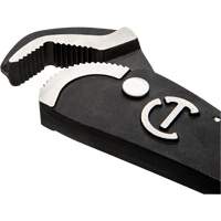 Cl&eacute; bimat&eacute;riau auto-ajustable pour tuyau, Cap des m&acirc;choires 1-1/2", Longueur 12", Fini Oxyde noir, Prise Coussin&eacute;e Consource