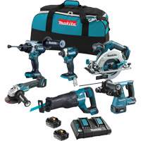 Ensemble 6 outils &agrave; moteur sans balai LXT, Lithium-ion, 18 V Consource