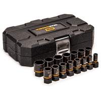 Bolt Biter Extraction Socket Set, 15 Pcs, Impact, 1/4"/3/8" Drive Size Consource