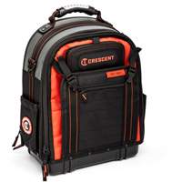 Tradesman Backpack, 18" L x 10" W, Black/Grey/Orange, Polyester Consource