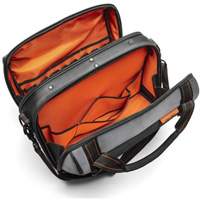 Sac ouvert de 17" pour outils d'ouvrier, Polyester, 3 pochettes, Noir/Gris/Orange Consource
