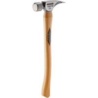 Marteau &agrave; face lisse en titane avec manche incurv&eacute; en noyer, 14 oz, Prise en Bois, 18" lo Consource