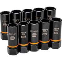 Bolt Biter Extraction Socket Set, 10 Pcs, Impact, 1/2" Drive Size, Deep Consource