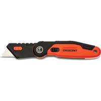 Folding Utility Knife, 1" Blade, Steel Blade, Aluminum Handle Consource