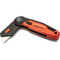 Folding Utility Knife, 1" Blade, Steel Blade, Aluminum Handle Consource