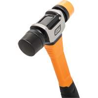 Soft Face Hammer, 16 oz. Head Weight, Plain Face, Solid Steel Handle, 12-1/4" L Consource