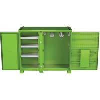 Onsite PPE Storage Cabinet, Steel, High-Visibility Lime Green Consource