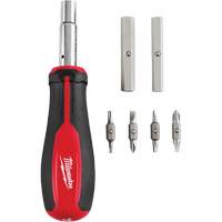 Tournevis multibits &agrave; entraînement magn&eacute;tique 1/4" et 3/8" 11 en 1, 8" lo, Prise Coussin&eacute;e Consource