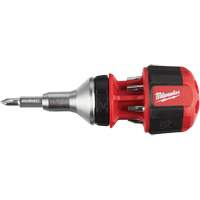 Tournevis compact &agrave; cliquet 8-en-1 &agrave; embouts multiples avec porte-embout de 1/4", Prise Coussin&eacute;e Consource