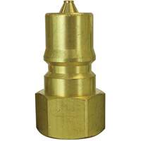 Hydraulic Quick Coupler Plug, 1/4" Dia., Brass Consource