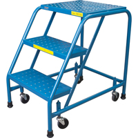 Escabeau roulant, 3 marches, Largeur de la marche 18", Hauteur de la plateforme 28", Acier Consource