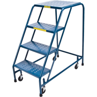 Escabeau roulant, 4 marches, Largeur de la marche 18", Hauteur de la plateforme 37", Acier Consource