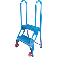 Portable Folding Ladder, 2 Steps, Perforated, 20" High Consource