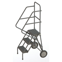 Rolling Ladder, 3 Steps, Serrated, 30" High Consource