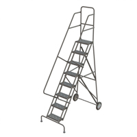Rolling Ladder, 8 Steps, Serrated, 86" High Consource