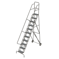 Rolling Ladder, 11 Steps, Serrated, 116" High Consource