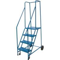 Rolling Step Ladder, 4 Steps, 18" Step Width, 37" Platform Height, Steel Consource