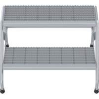 Escabeau en aluminium, 2 marche(s), 32-13/16" la x 24-9/16" lo x 20" h, Capacit&eacute; 500 lb Consource