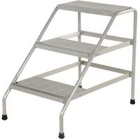 Escabeau en aluminium, 3 marche(s), 22-13/16" la x 34-9/16" lo x 30" h, Capacit&eacute; 500 lb Consource