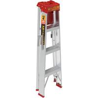 Step Ladder with Paint Tray, 4', Aluminum, 200 lbs. Capacity, Type 3 Consource