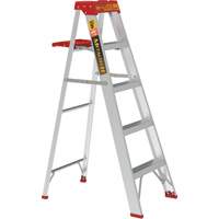 Step Ladder with Paint Tray, 5', Aluminum, 200 lbs. Capacity, Type 3 Consource