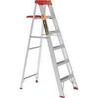 Step Ladder with Paint Tray, 6', Aluminum, 200 lbs. Capacity, Type 3 Consource