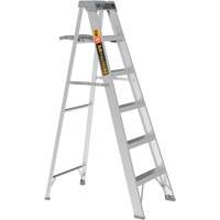 Step Ladder with Paint Tray, 6', Aluminum, 225 lbs. Capacity, Type 2 Consource