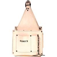 Porte-outils pour &eacute;lectricien et travaux d'entretien, Cuir, 17 pochettes, Beige Consource