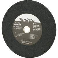 Meule abrasive pour scies &agrave; tronçonner et meuleuses dangle, 12" x 7/64", Arbre de 1", 4500 Tr/min Consource