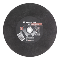 Meule &agrave; tronçonner rapide en acier inoxydable Portacut, 14" x 1/8", Arbre de 3/4", Type 1, Oxyde d'aluminium, 5400 Tr/min Consource