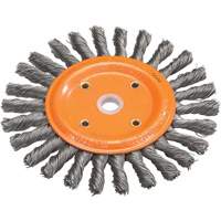 Knot-Twisted Wire Bench Wheel, 8" Dia., 0.0118" Fill, 5/8" Arbor, Steel Consource