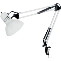 Lampes de bureau &agrave; pince - Bras flexible, 100 W, Incandescente, Pinces serre-joints, Col 36", Blanc Consource
