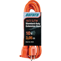 Extension Cord, Indoor/Outdoor, SJTW, 16/3 AWG, 13 A, 10' Consource