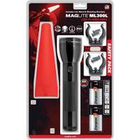 Safety Flashlight Pack, LED, 487 Lumens, D Batteries Consource