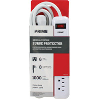 Protecteurs de surtension, 6 Prises, 1000 J, 1875 W, Cordon 8' Consource