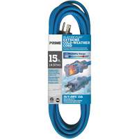 Glacier Flex&reg; Extreme Cold Weather Extension Cord, Outdoor, SJTW, 16/3 AWG, 13 A, 15' Consource